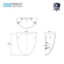 Load image into Gallery viewer, half-moon-wall-led-sconce-white-shade