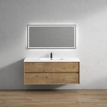 Load image into Gallery viewer, Luxury Kingdom Floating / Wall Mounted Bathroom Vanity With Acrylic Sink, Farmhouse Bath Vanity W/ Storage Cabinet