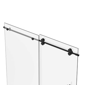 Ivanees Frameless Single Sliding glass Shower Door Barn door Style
