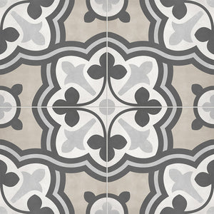 8 x 8 in. Form Sand Baroque Matte Pressed Glazed Porcelain Tile