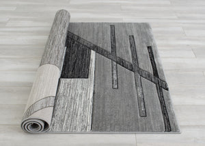 Davincii-411 Area Rugs Rectangle Gray 5-X-7