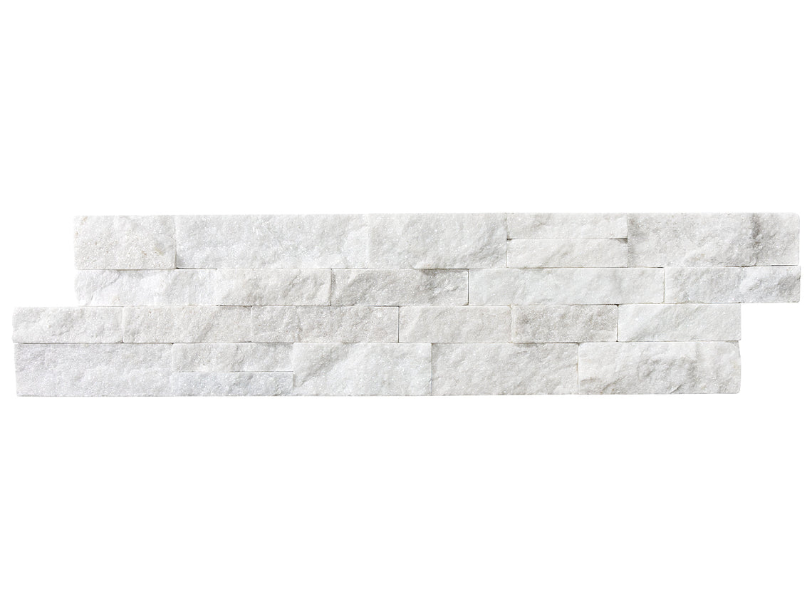 6 x 24 in Ledger Stone Glacier Split Face Quartzite Tile