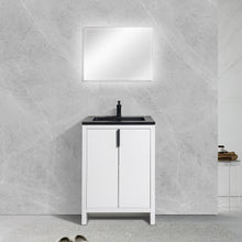 Load image into Gallery viewer, Evana White Freestanding Bathroom Vanity with Black Sink &amp; Doors