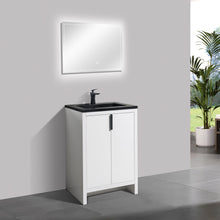 Load image into Gallery viewer, Evana White Freestanding Bathroom Vanity with Black Sink &amp; Doors
