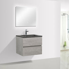 Load image into Gallery viewer, Eshburn Floating / Wall Mounted Bathroom Vanity With Black Top
