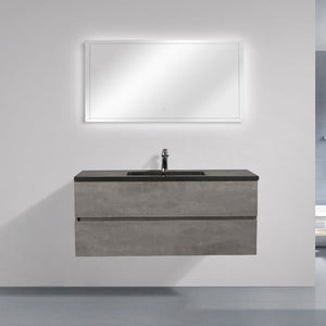 Eshburn Floating / Wall Mounted Bathroom Vanity With Black Top