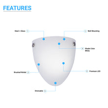 Load image into Gallery viewer, half-moon-wall-led-sconce-white-shade