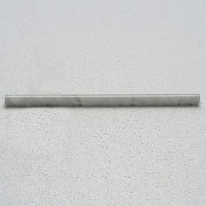 1/2 x 12 in. Carrara White Polished Marble Pencil Liner Trim Molding