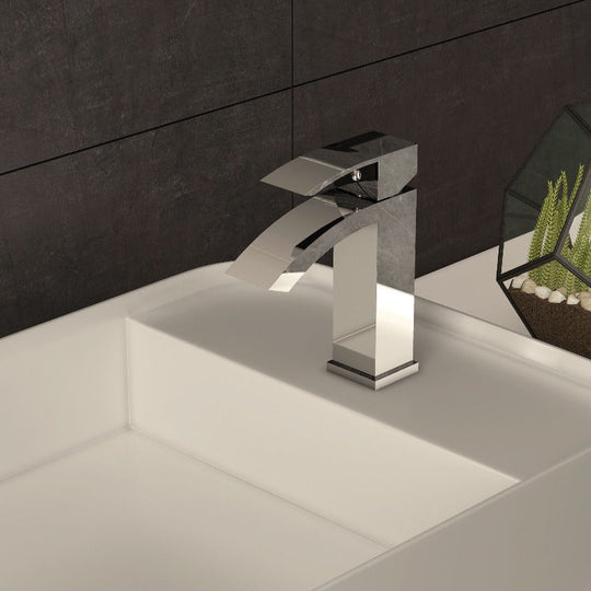 Bathroom Sink Faucet in Chrome, Hot & Cold Mixer Tap