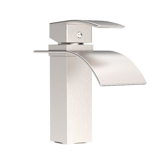 Square Bathroom Faucet With Hot & Cold Mixer, 27.56 Inch Hose