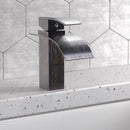 Load image into Gallery viewer, Square Bathroom Faucet With Hot &amp; Cold Mixer, 27.56 Inch Hose