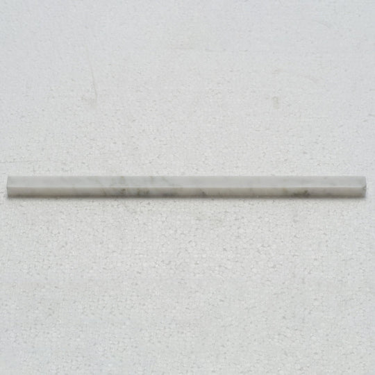 1/2 X 12 in. Carrara White Polished Marble Subway Brick Tile
