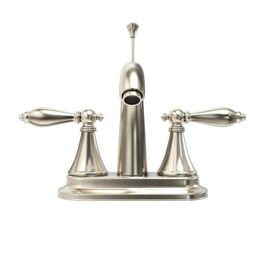 Mid-arc Bathroom Sink Faucet With Lift & Double Handle
