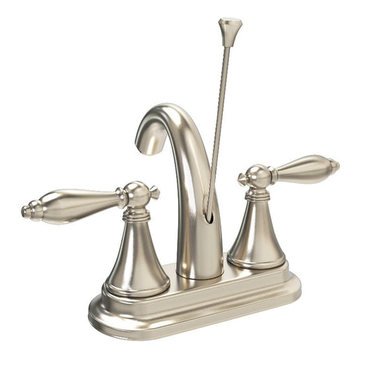 Mid-arc Bathroom Sink Faucet With Lift & Double Handle