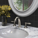 Load image into Gallery viewer, Brushed Nickel Mid-arc Bathroom Sink Faucet