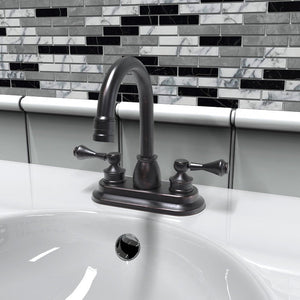 Two Handle Bathroom Faucet in Oil Rubbed Bronze Finish