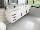 Load image into Gallery viewer, Blossom Floor Standing Bathroom Vanity With Sink Black Hardware &amp; Frame