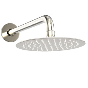 8 Inch Wall Mounted Rain Shower Faucet Set, Chrome/ Brushed Nickel Finish With Tub Spout