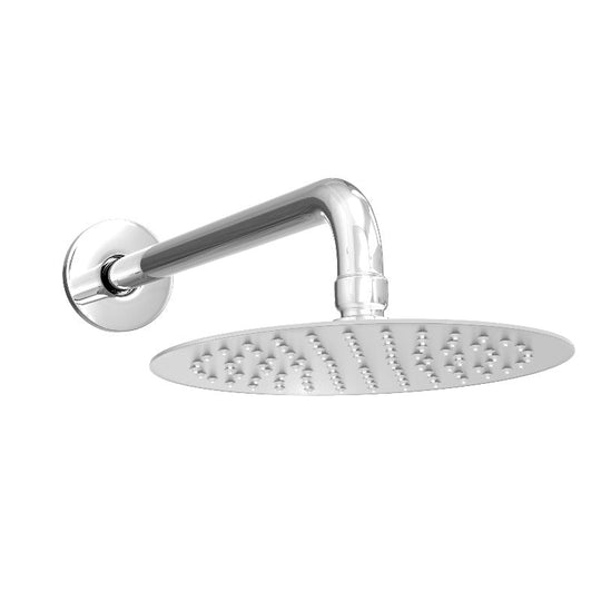 8 Inch Wall Mounted Rain Shower Faucet Set, Chrome/ Brushed Nickel Finish With Tub Spout