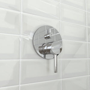 8 Inch Wall Mounted Rain Shower Faucet Set, Chrome/ Brushed Nickel Finish With Tub Spout