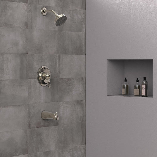 Wall Mounted Shower Faucet Set for Bathroom With Tub Spout