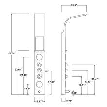 Load image into Gallery viewer, 63 In. 2 Jet Shower Panel System  With Fixed Rainfall &amp; Waterfall Shower head, Handheld Shower &amp; Tub Spout, Self-Cleaning &amp; Jet Massage Feature