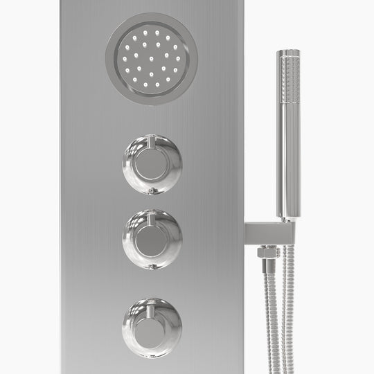 63 In. 2 Jet Shower Panel System  With Fixed Rainfall & Waterfall Shower head, Handheld Shower & Tub Spout, Self-Cleaning & Jet Massage Feature