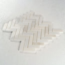 Load image into Gallery viewer, 12 X 12 in. Eastern White 1x3 Herringbone Honed Marble Mosaic Tile