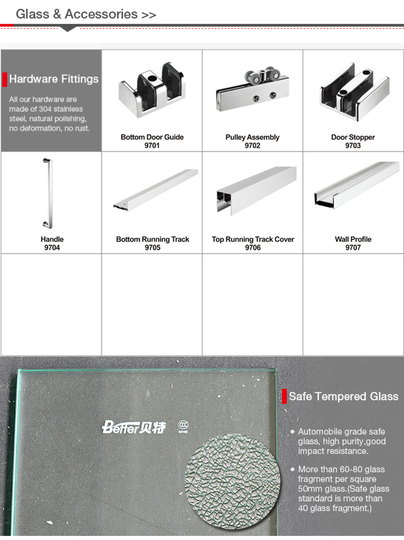 Shower Door - 60" x 60 Bright Chrome