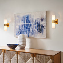 Load image into Gallery viewer, 2-lights-wall-sconce-with-white-glass-shade