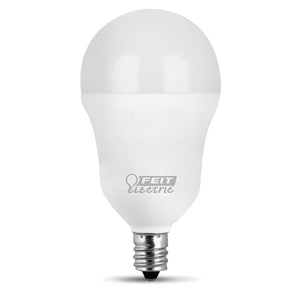 A15 LED Light Bulbs, 6.5 Watts, E26, 500 Lumens, White, Candelabra Base, 3000K Non-Dimmable