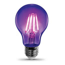 Load image into Gallery viewer, A19 Black LED Light Bulb, 7 Watts, E26, Filament, Party Bulb