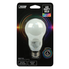 Load image into Gallery viewer, Color Changing LED Party Bulb,  A-Shaped, 0.6-Watt, A19 Medium E26 Base, 6 Lumens