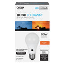 Load image into Gallery viewer, A19 LED Light Bulbs, 60W, Soft White Dusk-to-Dawn LED,