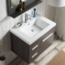 Load image into Gallery viewer, Alpha Floating / Wall Mounted Bathroom Vanity with Acrylic Sink