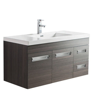 Alpha Floating / Wall Mounted Bathroom Vanity with Acrylic Sink