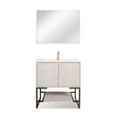 Load image into Gallery viewer, Allen Freestanding Bathroom Vanity With Sink, 2 Doors &amp; Open Shelf Storage