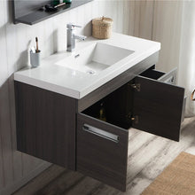 Load image into Gallery viewer, Alpha Floating / Wall Mounted Bathroom Vanity with Acrylic Sink