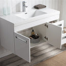 Load image into Gallery viewer, Alpha Floating / Wall Mounted Bathroom Vanity with Acrylic Sink