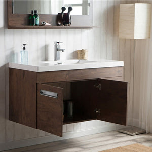 Alpha Floating / Wall Mounted Bathroom Vanity with Acrylic Sink