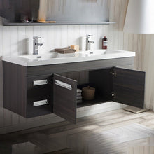 Load image into Gallery viewer, Alpha Floating / Wall Mounted Bathroom Vanity with Acrylic Sink