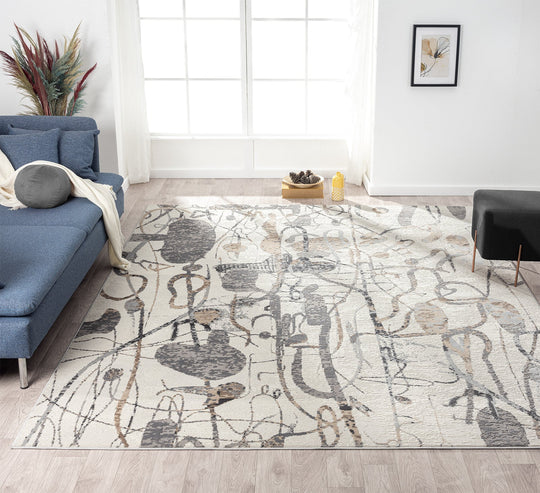 Artworks Greys x Neutrals 5 ft. 6 in. x 8 ft. 6 in. Area Rugs