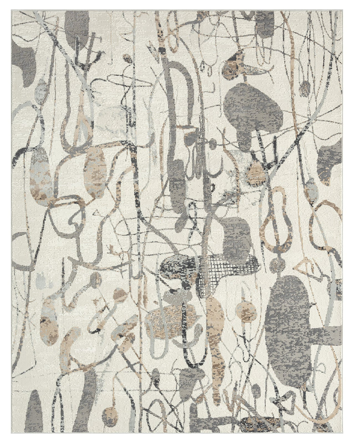 Artworks Greys x Neutrals 5 ft. 6 in. x 8 ft. 6 in. Area Rugs
