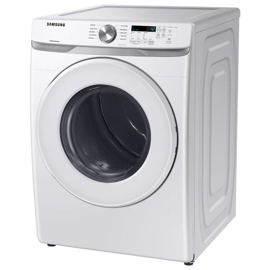 Samsung 27" 7.5 Cu. Ft. Front Loading Electric Dryer with 10 Dryer Programs, 9 Dry Options, Wrinkle Care, Sensor Dry & Sanitize Cycle - White