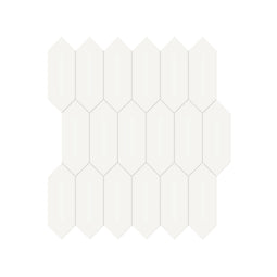 2 x 5 in. Soho Canvas White Picket Matte Glazed Porcelain Mosaic
