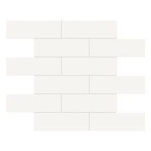 Load image into Gallery viewer, 2 X 6 In Brick Soho Canvas White Glossy Glazed Porcelain Mosaic