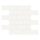 Load image into Gallery viewer, 2 X 6 In Brick Soho Canvas White Glossy Glazed Porcelain Mosaic