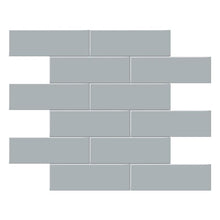 Load image into Gallery viewer, 2 x 6 in. Soho Cloud Blue Matte Glazed Porcelain Brick Mosaic