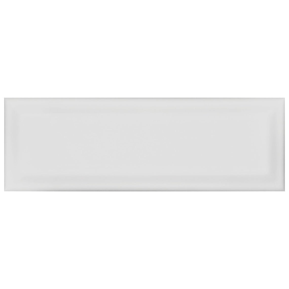 4 X 12 In Beveled Soho Gallery Grey Light Colors Glossy Pressed Glazed Ceramic