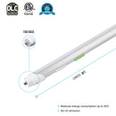 Load image into Gallery viewer, T8 8ft LED Tube/Bulb - 48w/40w/36w/32w Wattage Adjustable, 130lm/w, 3000k/4000k/5000k/6500k CCT Changeable, Frosted, FA8 Single Pin, Double End Power - Ballast Bypass